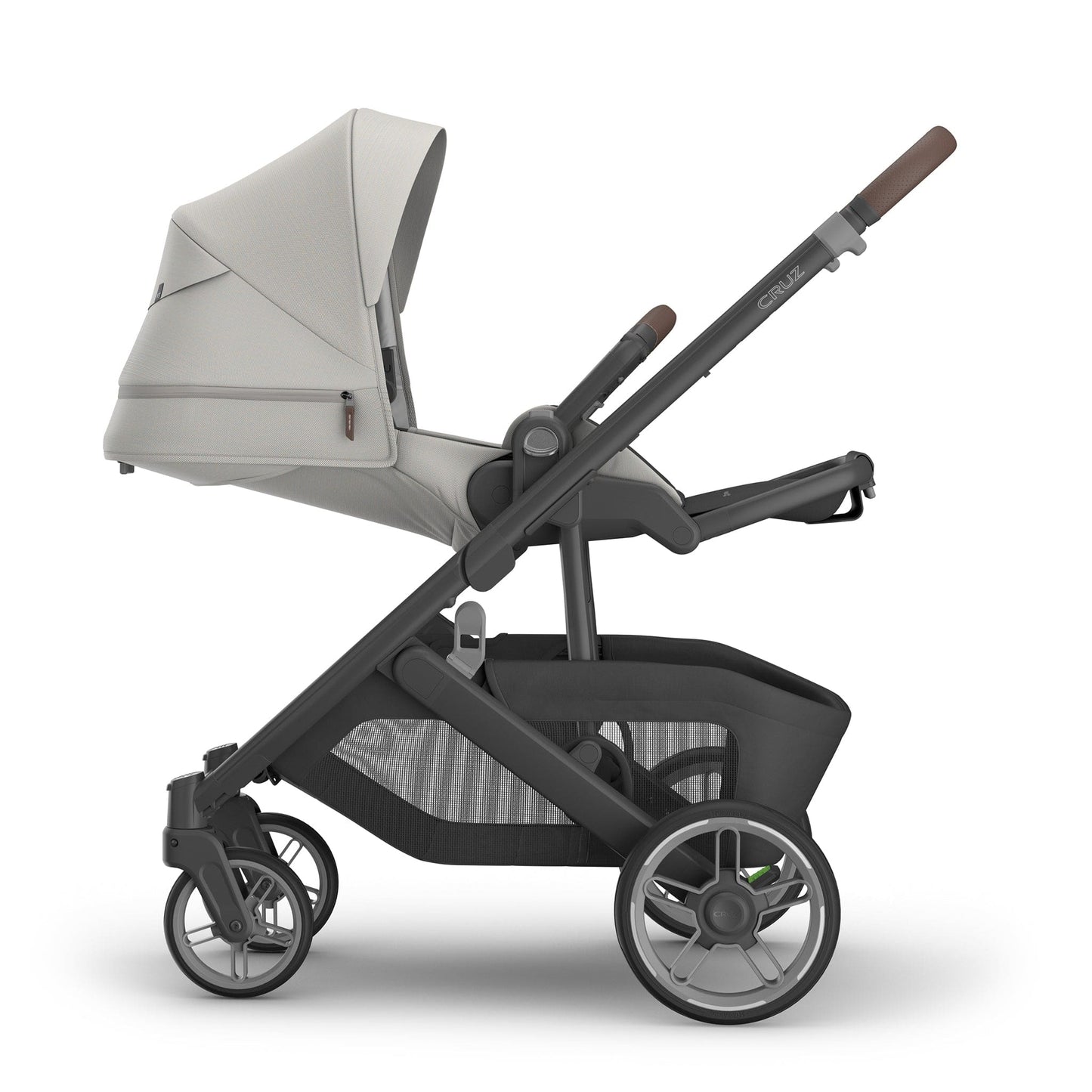 UPPAbaby Cruz V3 Stroller - Savannah (Pearl Gray Jacquard / Carbon Frame / Chestnut Leather) - 0403-CRZ-NA-SAV