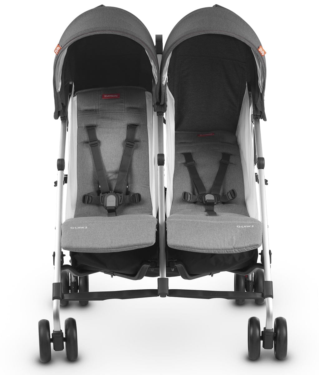 UPPAbaby G-LINK 2 Side by Side Double Stroller - Jordan (Charcoal Melange) - 0719-GLK-US-JOR