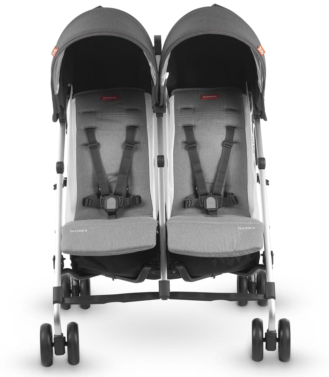 UPPAbaby G-LINK 2 Side by Side Double Stroller - Jordan (Charcoal Melange) - 0719-GLK-US-JOR