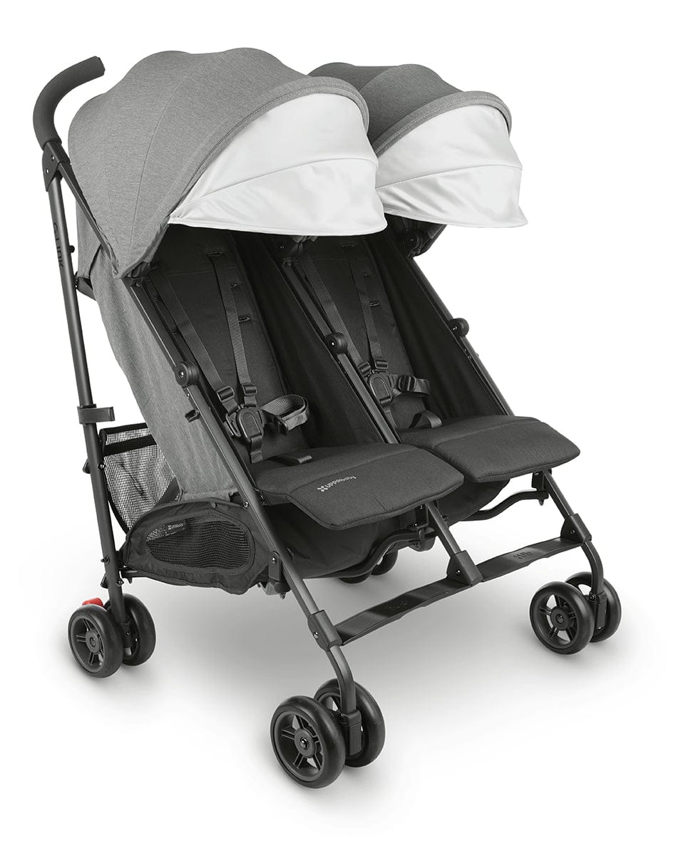 UPPAbaby G-LINK V2 Side by Side Double Stroller - Greyson (Charcoal Melange / Carbon) - 0702-GLK-US-GRY