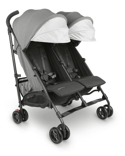 UPPAbaby G-LINK V2 Side by Side Double Stroller - Greyson (Charcoal Melange / Carbon) - 0702-GLK-US-GRY