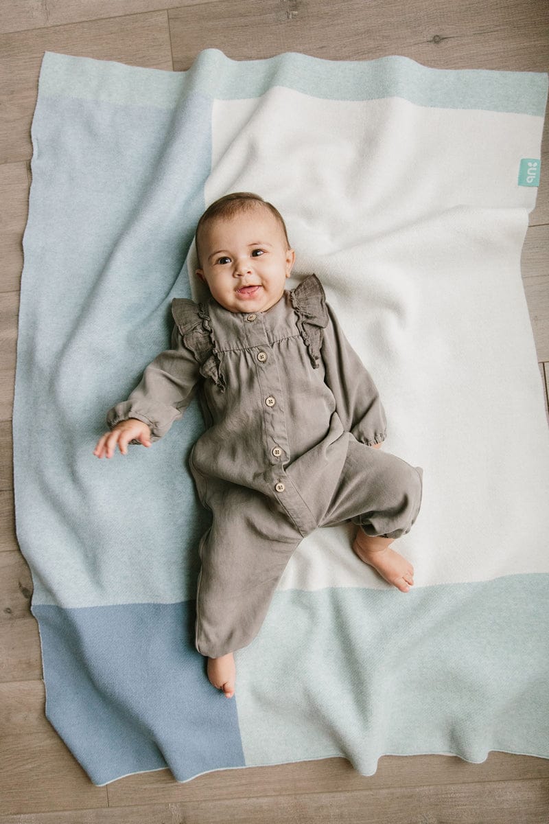 UPPAbaby Knit Blanket - Blue Multi/Color Block - 0918-BLA-WW-BLU