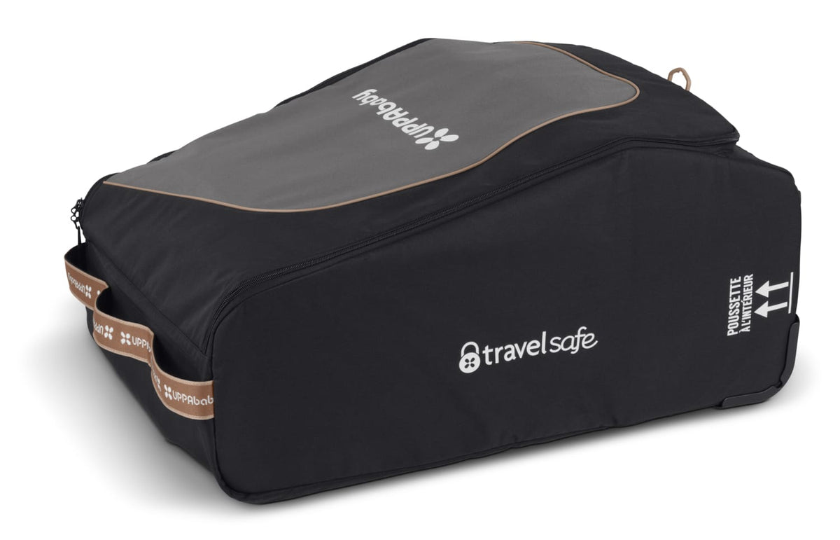 UPPAbaby TravelSafe black and grey stroller travel bag