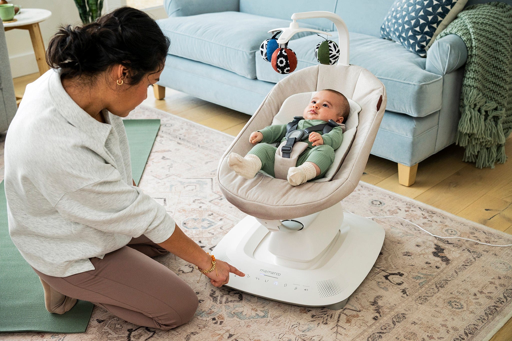 UPPAbaby MamaRoo Multi-Motion Baby Swing - Stella (Grey Melange