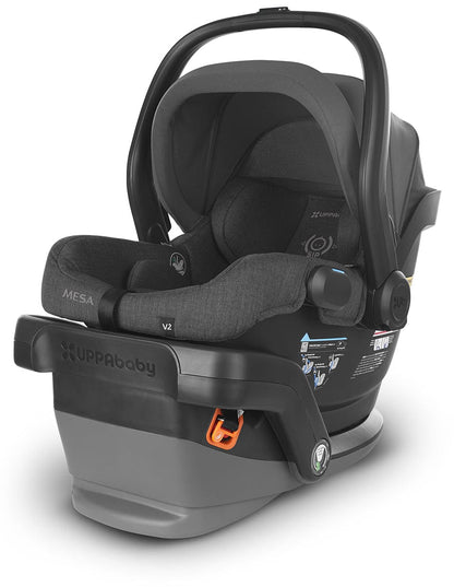 UPPAbaby MESA V2 Lightweight Infant Car Seat - Greyson (Charcoal Melange Merino Wool)