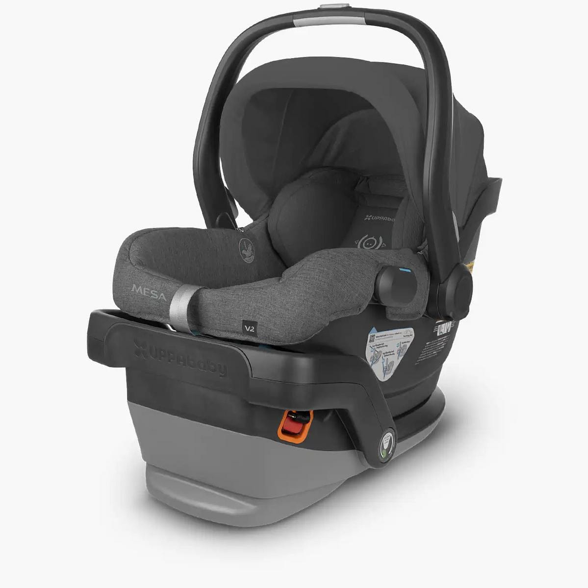 UPPAbaby MESA V2 Lightweight Infant Car Seat - Greyson (Charcoal Melange) - 1002-MSA-US-GRE