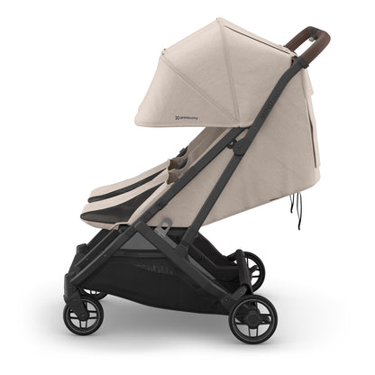 UPPAbaby Minu Duo Compact Double Stroller - Ada (Sandstone / Carbon Frame / Chestnut Leather) - 0801-MND-NA-ADA