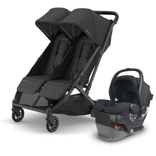 UPPAbaby Minu Duo Double Stroller + Mesa V2 Travel System Bundle - Jake / Jake - TRVL-MESAV2-0801-MND-NA-JKE