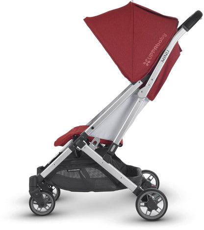 UPPAbaby Minu Compact Stroller - Denny (Red Melange/Silver/Black Leather)