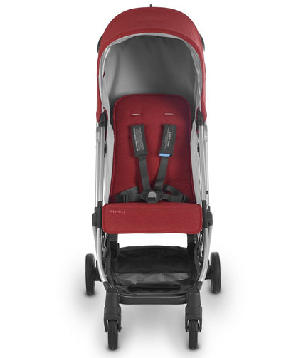 UPPAbaby Minu Compact Stroller - Denny (Red Melange/Silver/Black Leather)