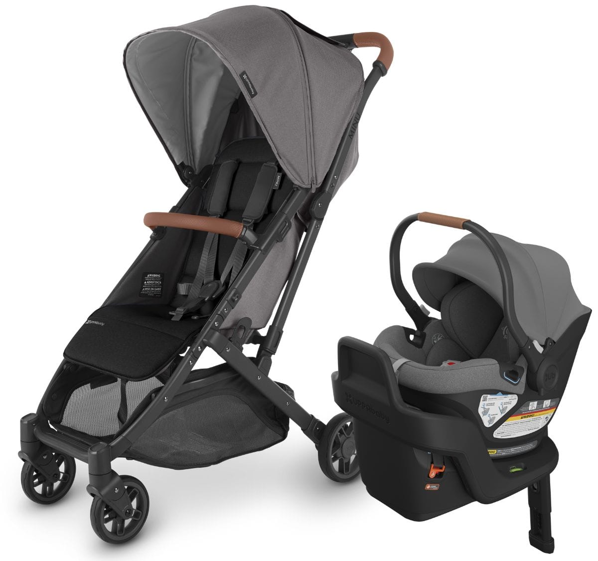 UPPAbaby MINU V2 + Aria Travel System Bundle - Greyson - TRVL-ARIA-0802-MIN-US-GRY