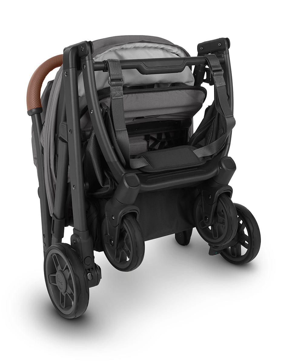 UPPAbaby MINU V2 Compact Stroller - Greyson (Charcoal Melange / Carbon / Saddle Leather) - 0802-MIN-US-GRY