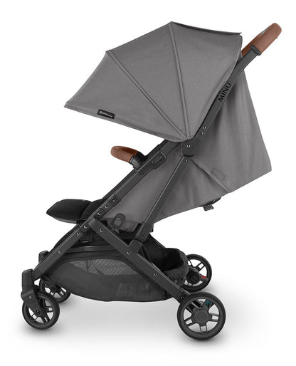 UPPAbaby MINU V2 Compact Stroller - Greyson (Charcoal Melange / Carbon / Saddle Leather) - 0802-MIN-US-GRY