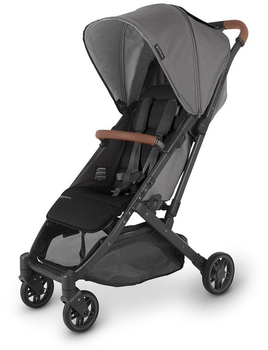 UPPAbaby MINU V2 Compact Stroller - Greyson (Charcoal Melange / Carbon / Saddle Leather) - 0802-MIN-US-GRY