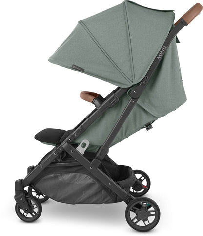 UPPAbaby MINU V2 Compact Stroller - Gwen (Green Melange / Carbon / Saddle Leather) - 0802-MIN-US-GWN