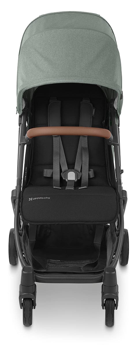 UPPAbaby MINU V2 Compact Stroller - Gwen (Green Melange / Carbon / Saddle Leather) - 0802-MIN-US-GWN