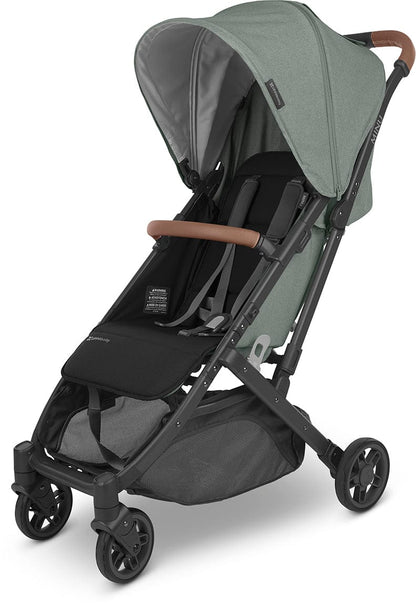 UPPAbaby MINU V2 Compact Stroller - Gwen (Green Melange / Carbon / Saddle Leather) - 0802-MIN-US-GWN