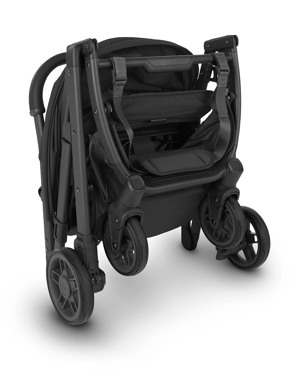 UPPAbaby MINU V2 Compact Stroller - Jake (Charcoal / Carbon / Black Leather) - 0802-MIN-US-JKE
