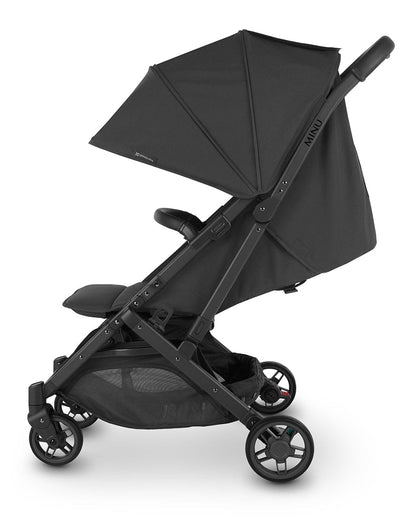 UPPAbaby MINU V2 Compact Stroller - Jake (Charcoal / Carbon / Black Leather) - 0802-MIN-US-JKE