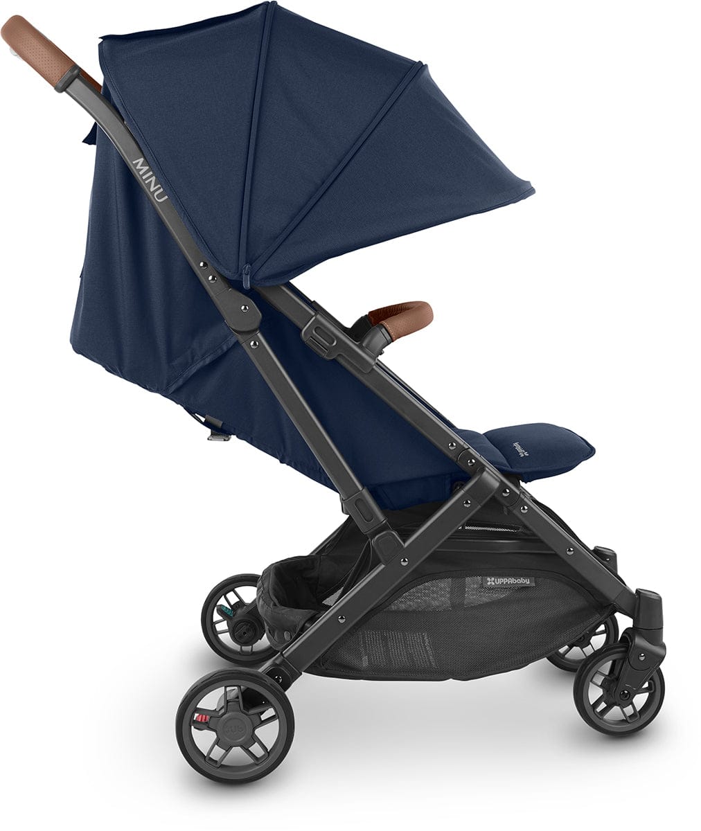 UPPAbaby MINU V2 Compact Stroller - Noa (Navy / Carbon / Saddle Leather) - 0802-MIN-US-NOA