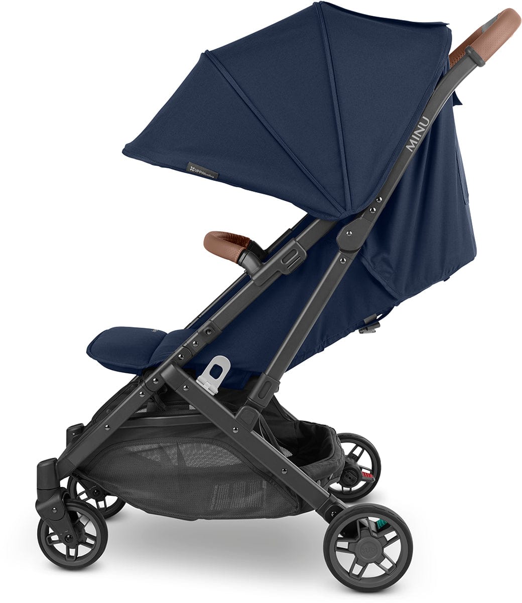 UPPAbaby MINU V2 Compact Stroller - Noa (Navy / Carbon / Saddle Leather) - 0802-MIN-US-NOA