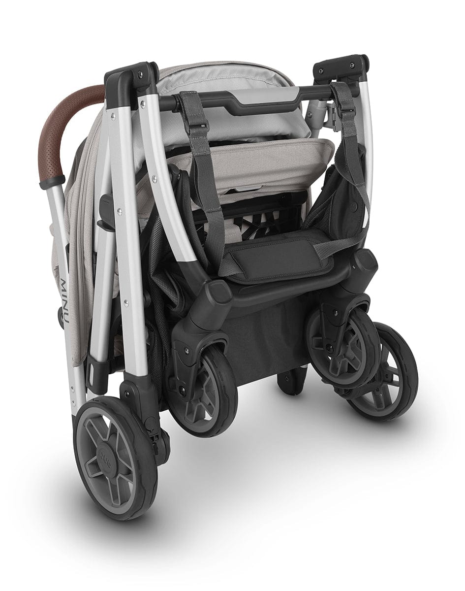 UPPAbaby MINU V2 Compact Stroller - Stella (Grey Melange / Silver / Chestnut Leather) - 0802-MIN-US-STL