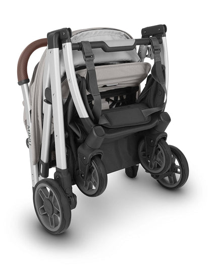 UPPAbaby MINU V2 Compact Stroller - Stella (Grey Melange / Silver / Chestnut Leather) - 0802-MIN-US-STL