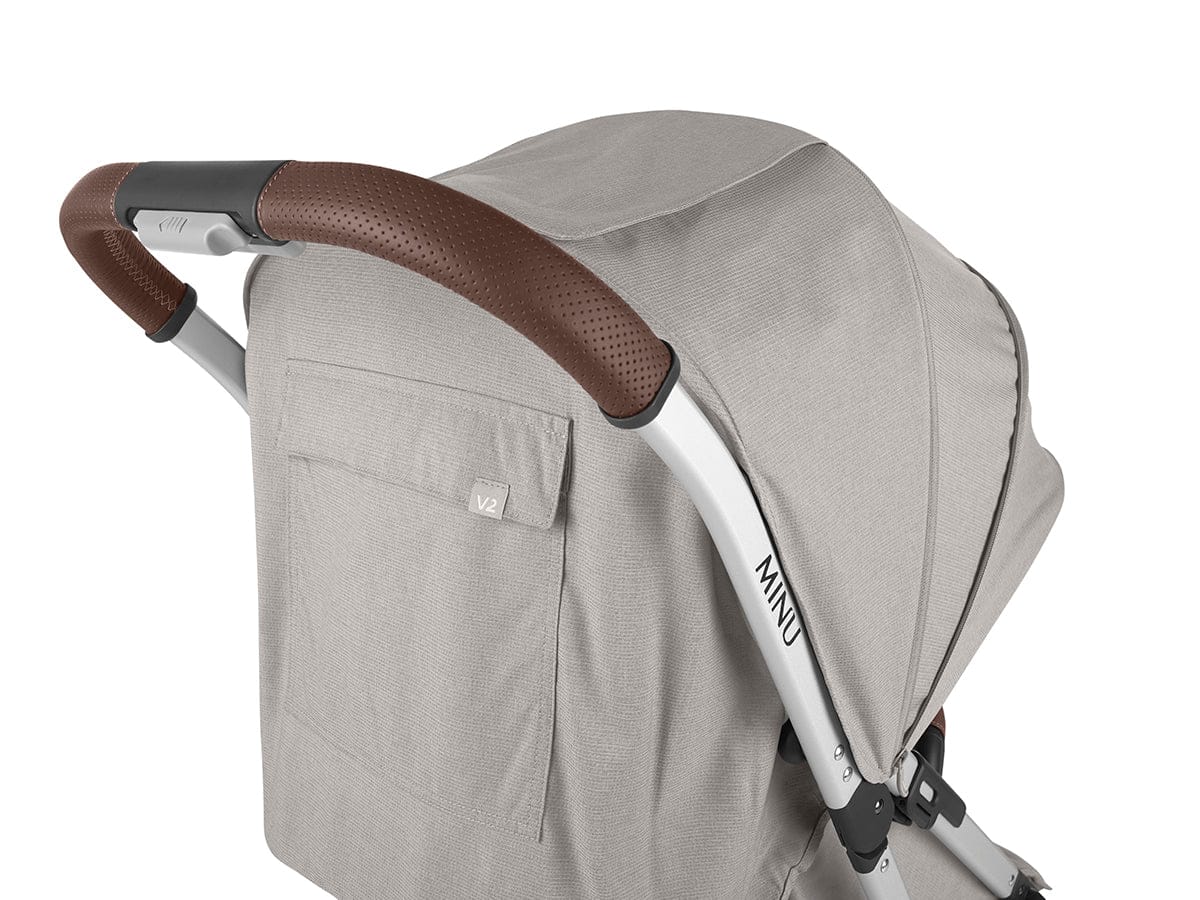 UPPAbaby MINU V2 Compact Stroller - Stella (Grey Melange / Silver / Chestnut Leather) - 0802-MIN-US-STL