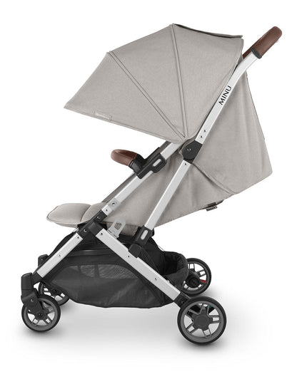 UPPAbaby MINU V2 Compact Stroller - Stella (Grey Melange / Silver / Chestnut Leather) - 0802-MIN-US-STL