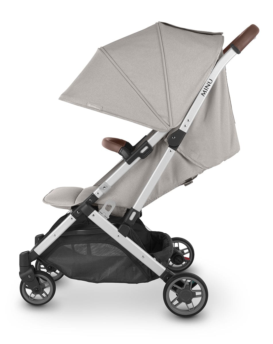 UPPAbaby MINU V2 Compact Stroller - Stella (Grey Melange / Silver / Chestnut Leather) - 0802-MIN-US-STL