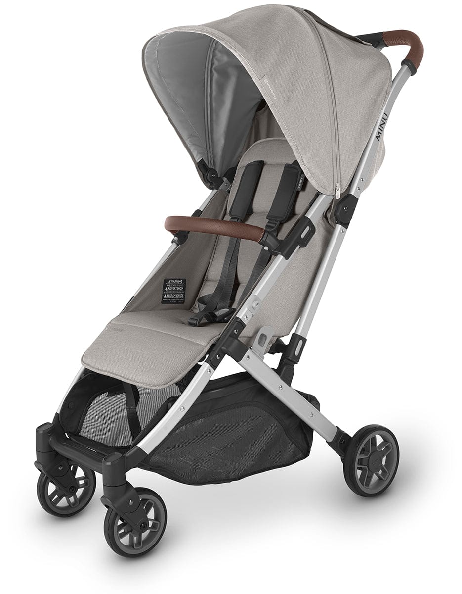 UPPAbaby MINU V2 Compact Stroller - Stella (Grey Melange / Silver / Chestnut Leather) - 0802-MIN-US-STL
