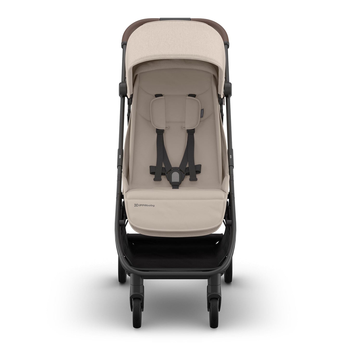 UPPAbaby Minu V3 Compact Stroller - Ada (Sandstone / Carbon Frame / Chestnut Leather) - 0803-MIN-NA-ADA