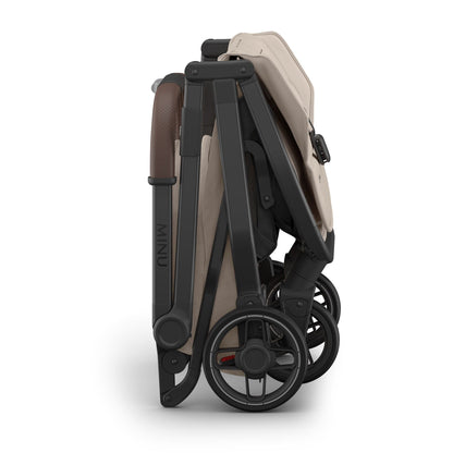 UPPAbaby Minu V3 Compact Stroller - Ada (Sandstone / Carbon Frame / Chestnut Leather) - 0803-MIN-NA-ADA