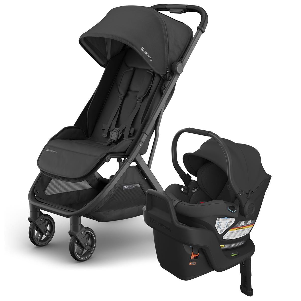 UPPAbaby Minu V3 Compact Stroller + Aria Travel System Bundle - Jake / Jake - TRVL-ARIA-0803-MIN-NA-JKE