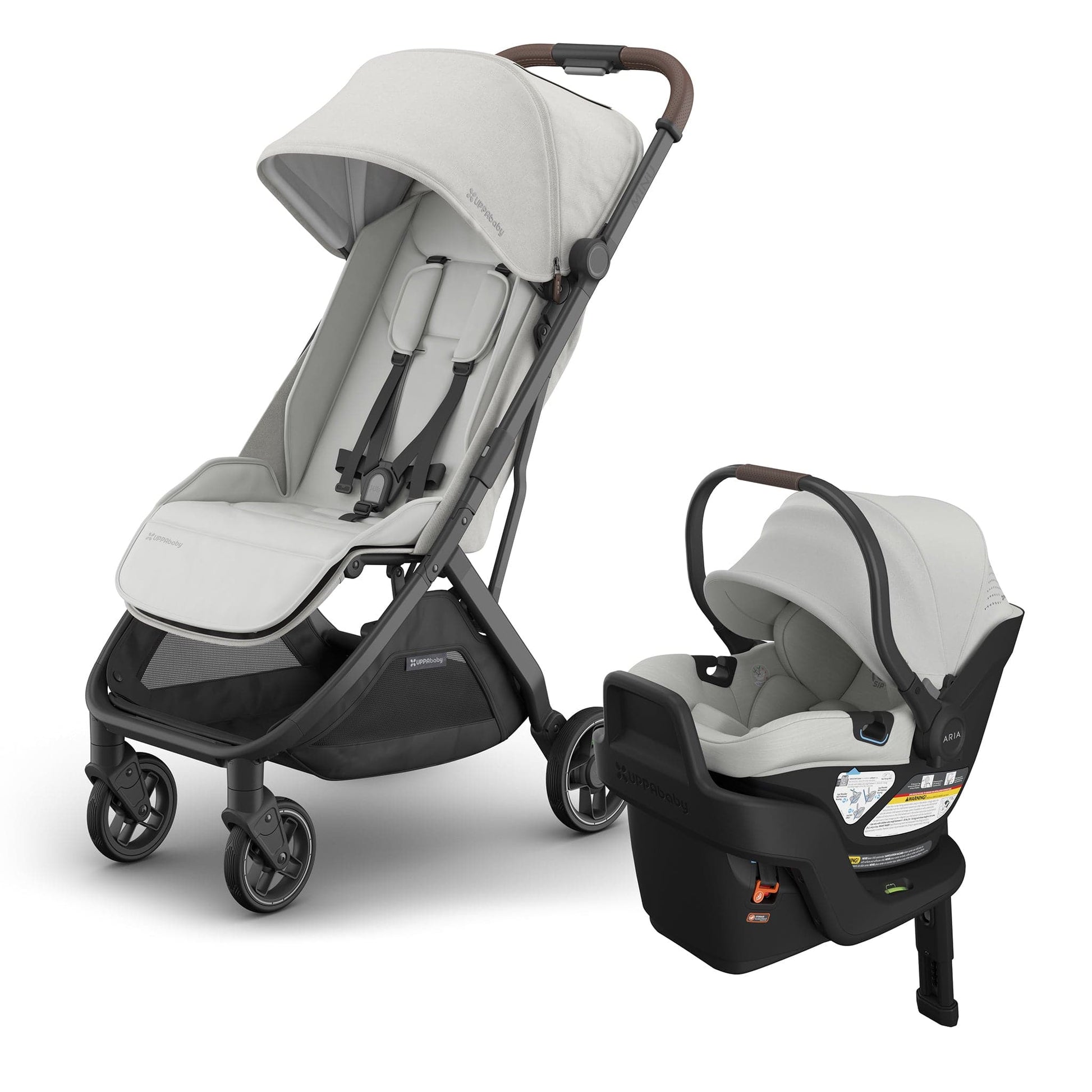 UPPAbaby Minu V3 Compact Stroller + Aria V2 Travel System Bundle