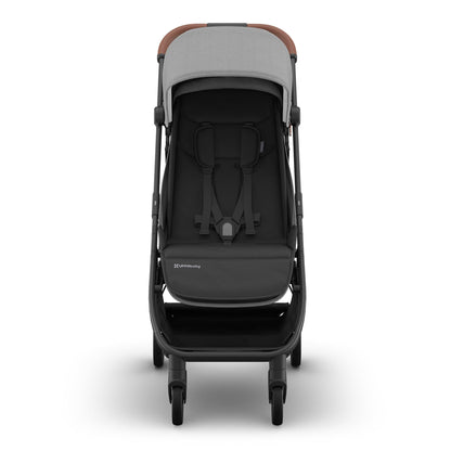 UPPAbaby Minu V3 Compact Stroller - Greyson (Charcoal Melange / Carbon Frame / Saddle Leather) - 0803-MIN-NA-GRY