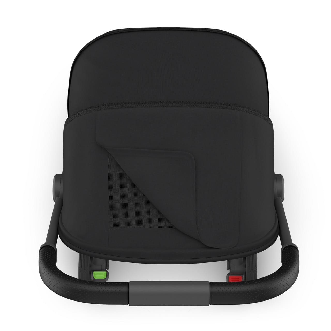UPPAbaby Minu V3 Compact Stroller - James (Black / Carbon Frame / Black Leather) - 0803-MIN-NA-JMS