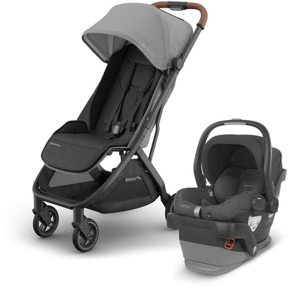 UPPAbaby Minu V3 Compact Stroller + Mesa V2 Travel System Bundle - Greyson / Greyson - TRVL-MESAV2-0803-MIN-NA-GRY