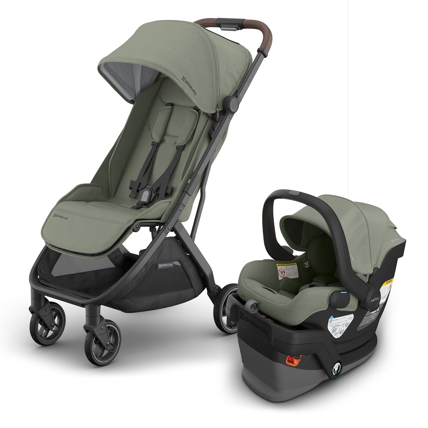 UPPAbaby Minu V3 Compact Stroller + Mesa V3 Travel System Bundle - Evelyn - TRVL-MESA-V3-0803-MIN-NA-EVE