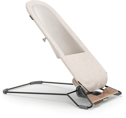 UPPAbaby Mira 2-in-1 Bouncer and Seat - Charlie (Sand Melange / Black Frame / Walnut Wood) - 1801-MIR-NA-CHR