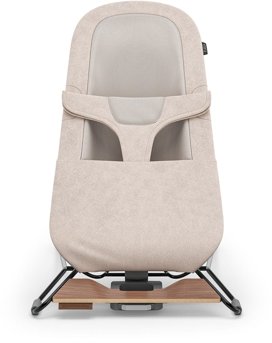 UPPAbaby Mira 2-in-1 Bouncer and Seat - Charlie (Sand Melange / Black Frame / Walnut Wood) - 1801-MIR-NA-CHR