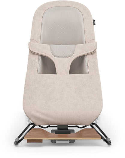 UPPAbaby Mira 2-in-1 Bouncer and Seat - Charlie (Sand Melange / Black Frame / Walnut Wood) - 1801-MIR-NA-CHR