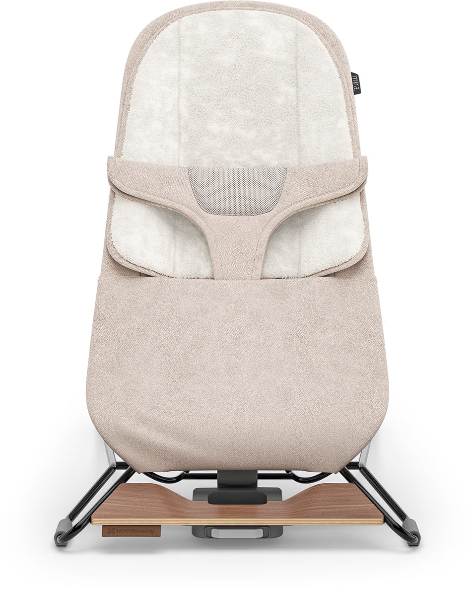 UPPAbaby Mira 2-in-1 Bouncer and Seat - Charlie (Sand Melange / Black Frame / Walnut Wood) - 1801-MIR-NA-CHR