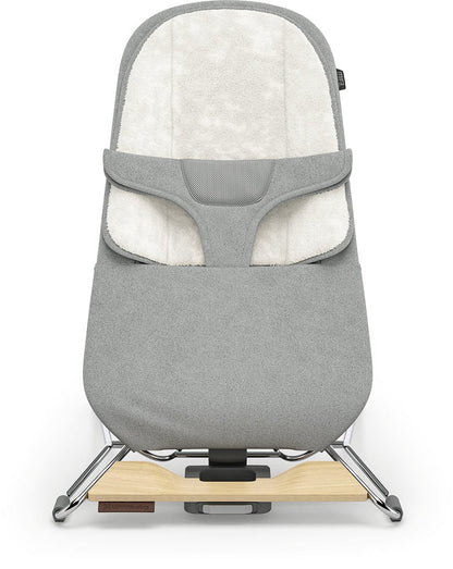UPPAbaby Mira 2-in-1 Bouncer and Seat - Stella (Grey Melange / Silver Frame / Maple Wood) - 1801-MIR-NA-STL