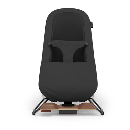 UPPAbaby Mira bouncer in charcoal grey with wood base