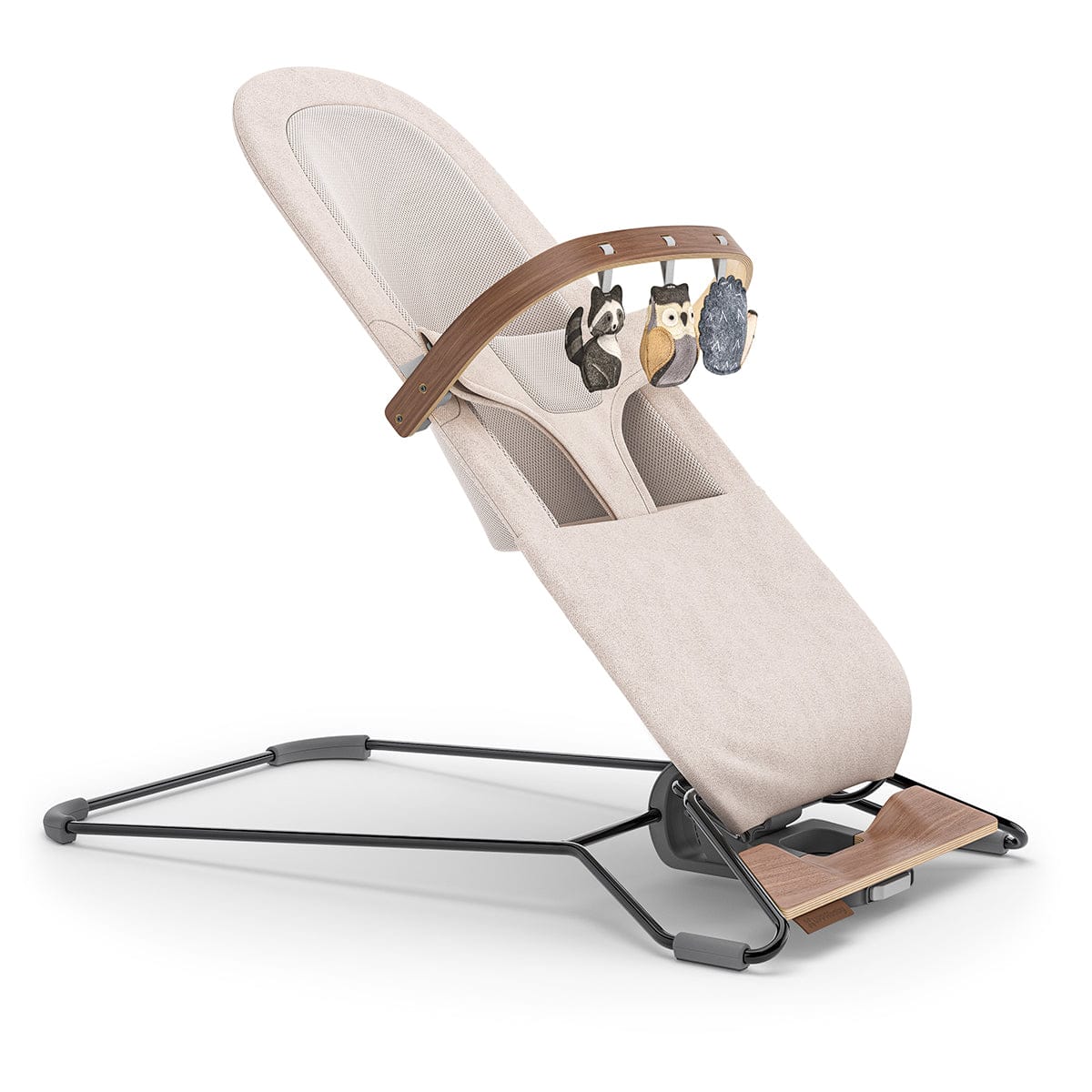 UPPAbaby Mira Bouncer Toy Bar - Forest Fun (Grey / Walnut Wood) - 0901-BTY-WW