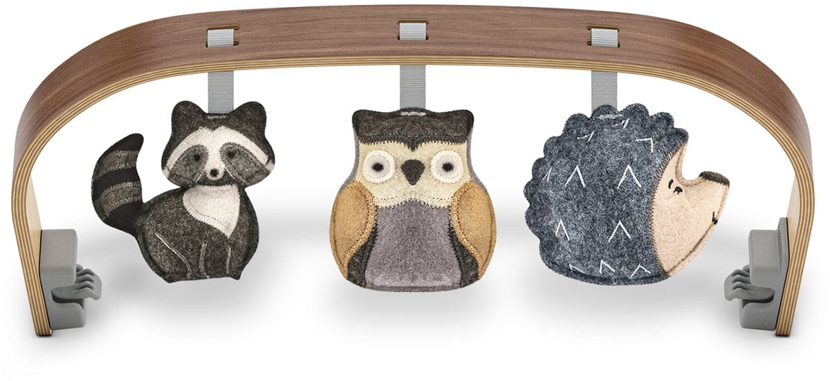 UPPAbaby Mira Bouncer Toy Bar - Forest Fun (Grey / Walnut Wood) - 0901-BTY-WW