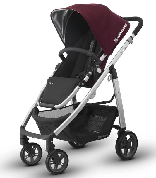UPPAbaby Open Box 2017 CRUZ Stroller - Dennison (Bordeaux/Silver) - 0417-CRZ-US-DNS-OB