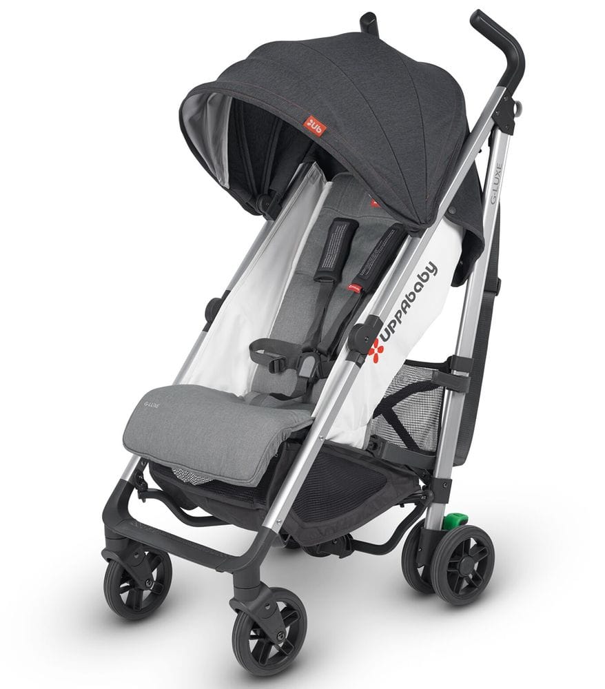 UPPAbaby Open Box 2018/2019 G-Luxe Stroller - Jordan (Charcoal/Red Stitch/Silver) - 0518-GLX-US-JOR-OB