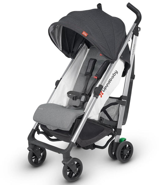 UPPAbaby Open Box 2018/2019 G-Luxe Stroller - Jordan (Charcoal/Red Stitch/Silver) - 0518-GLX-US-JOR-OB
